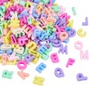 SUNNYCLUE 400cs Resin Alphabet Beads Colorful Letter Beads Bulk 3D