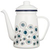 René Dew Hollow Studio Hilla Enamel Coffee Pot Daisy Navy