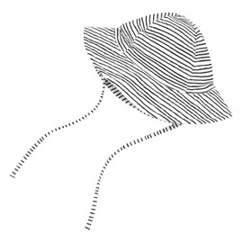 Zutano Bucket Sun Hat for Toddlers and Babies, Cotton Summer Baby Hat with Floppy, Wide Brim, Pencil Stripe, 12M