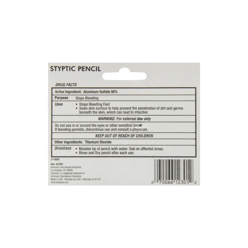 Woltra Styptic Pencil Small, 0.25 Ounce