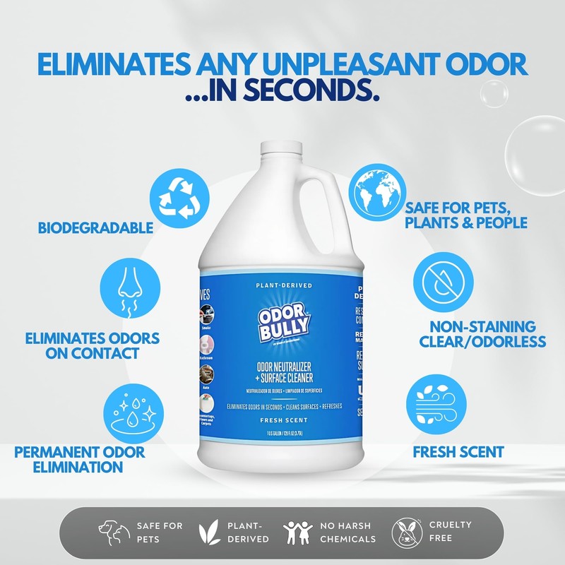Whip-It Odor Bully Instant Odor Neutralizer - Powerful Plant-Based Formula