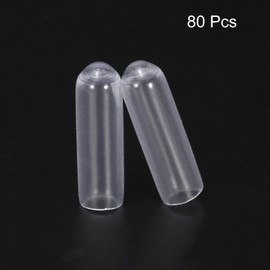 uxcell 80pcs Rubber End Caps 4mm ID PVC Vinyl Round End Cap Cover Screw Thread Protectors Clear