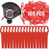 100 Pcs Grass Trimmer Replacement Blades, 83 mm Plastic Garden Mower Blades Cordless Lawn Mower Cutting Blades Lawn Strimmer Accessories Tool for Swift Ryobi VonHaus Grass Strimmer-Red
