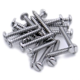No.8 x 1.25 (4.2mm x 32mm) Slot Pan Self-Tapping Screw - Stainless Steel (A2) (Pack of 20)