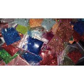 Grab Bag of Glitters - 5 Different Colors - Craft - Nail Art