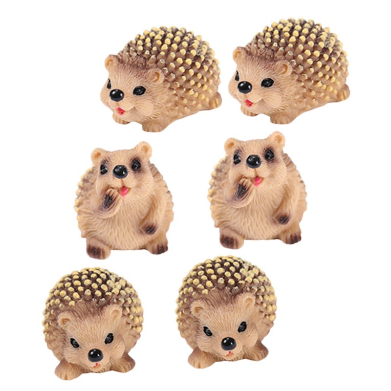 BESPORTBLE 3sets Dwarf Garden Statue Resin Hedgehog Figurine Garden Ornament