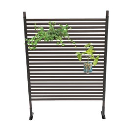 Metal Privacy Screen Freestanding Fence Panels with Stand Portable Divider Screen Outdoor Privacy Screens for Patio, Garden, Backyard