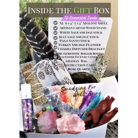 Worldly Finds Sage Smudge Kit: ULTIMATE 12 Piece Spiritual Gifts Variety Smudging Kit