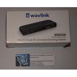 Wavlink Black Dual 2K USB 3.0 Universal Docking Station Model: WL-UG39DK1