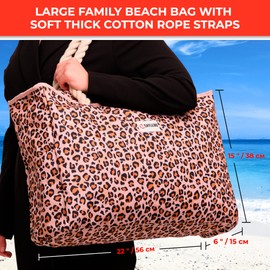 SHYLERO Beach Bag and Pool Bag. Has Airtight Pouch, Key Holder. Beach Tote is Zippered, Waterproof (IP64) - L22xH15xW6