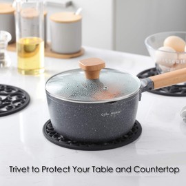 Colinda Silicone Trivet for Hot Dishes, Hot Pot and Pads - Protect Countertop from Hot Pot and Pans Coming Out from the Oven or Stove - Non-Slip & Heat Resistant,Green,Set of 3