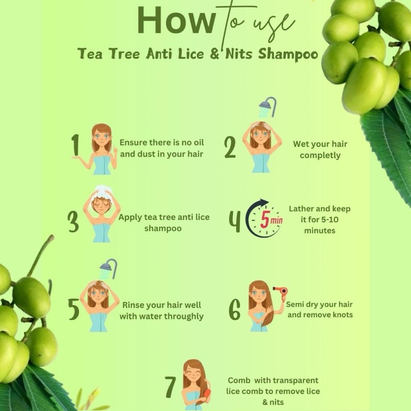 Tea Tree 100% Natural Anti Lice and Nits Shampoo 100ml