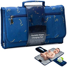 Foldable Changing Mat, Baby Changing Mats for Travel, Portable Changing Mat, for Travel, Baby Changing Mat, Washable, Breathable, Comfortable (Blue)