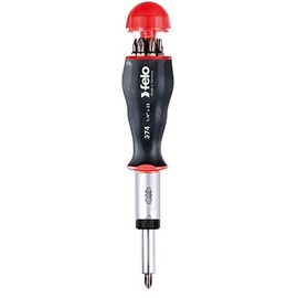 Felo 0715752223 Multi Bit Screwdriver with Reversible Ratchet and 8 bits, 370 Series