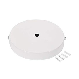 sourcing map Lamp Metal Ceiling Canopy, Retro Light Canopy Set, for Lamps, Accessories, DIY, Kitchen, 120 mm, 4.7 Inches, White