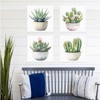 Cactus Succulent Wall Art Sage Green Bathroom Wall Decor, Tropical