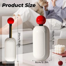 2-in-1 Fusselrolle, Tierhaarentferner,Fusselrolle Wiederverwendbar für Kleidung,Waschbarer Gel Fusselbürste,Tragbare Iint Remover,Vielseitig Fusselentferner entfernt mühelos Haare und Flusen(weiß)