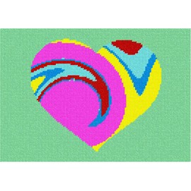 pepita Heart Tie Dye Needlepoint Kit