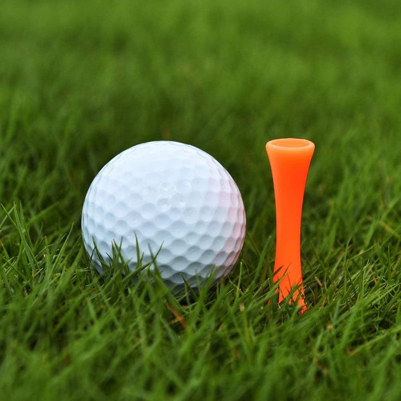 Willoo Pack of 70 70 mm Orange Plastic Golf Tees,