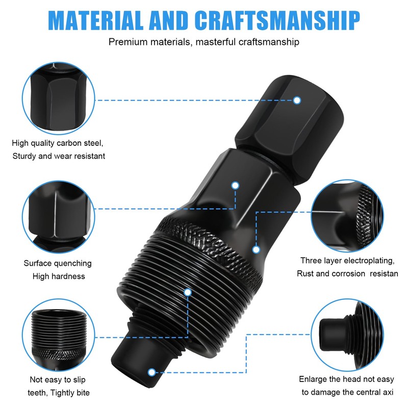 AUUTI 2 Items Bike Crank Puller - Crank Removal Tool