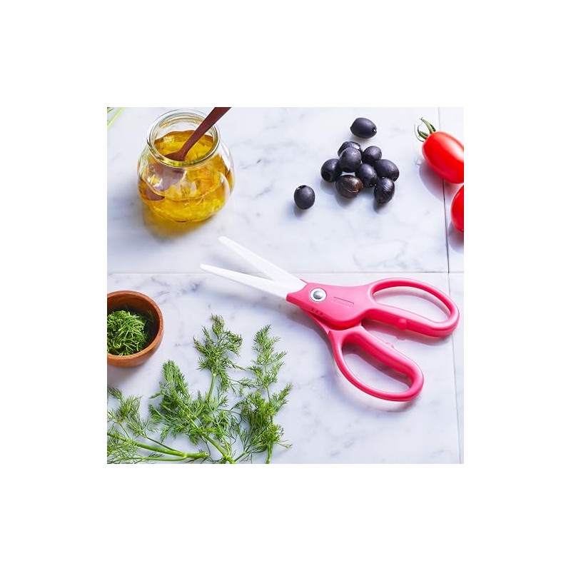 Kyocera Ceramic Scissors, Overall length 7.2" with 2.7" Long Blades,