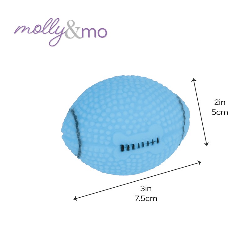 Molly & Mo Light Blue Dog Toy - Football
