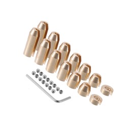 INFINAUTO Brass Wheel Spoke Balance Weights Refill / 14pcs/Set/Gold Tone Stylish Design