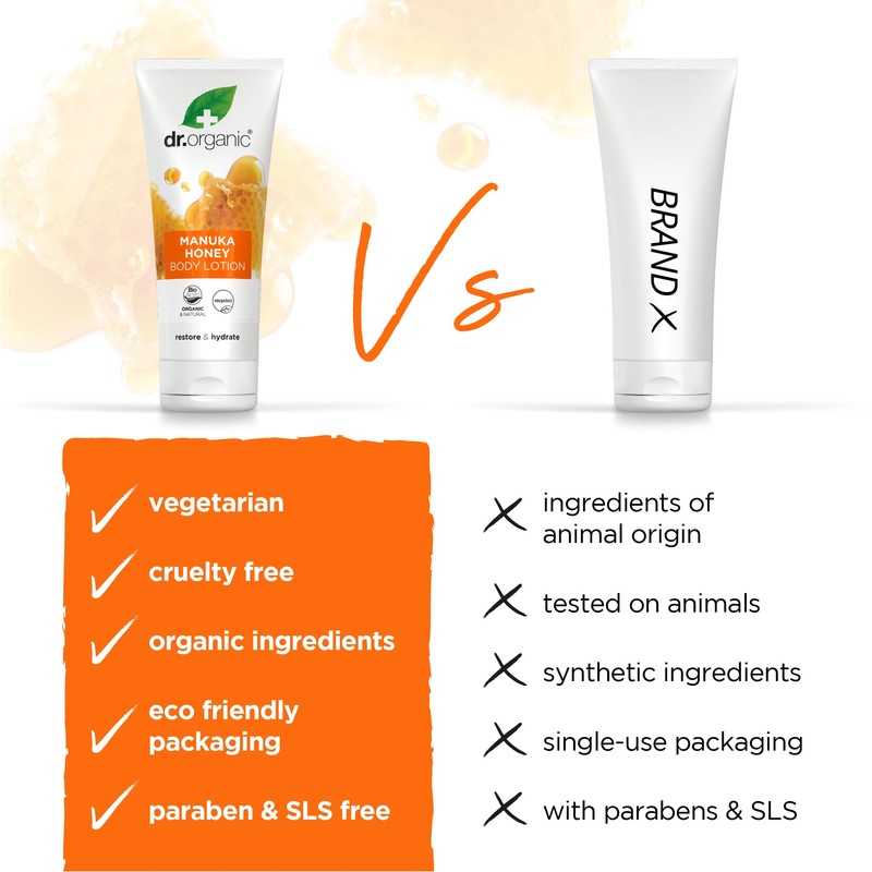 Dr.Organic Natural Organic Manuka Honey Skin Lotion 200ml by Dr.