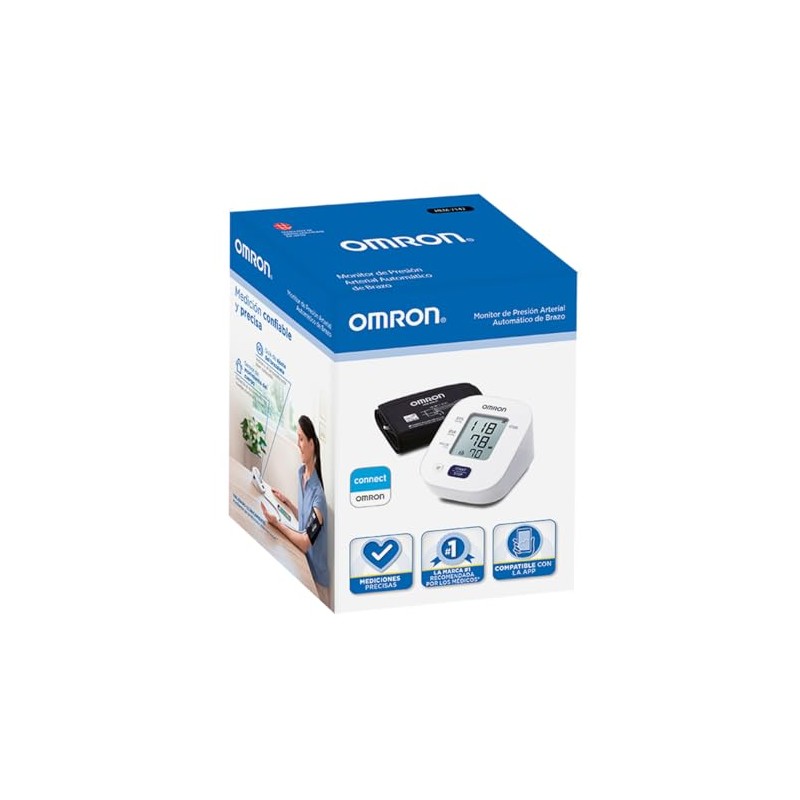 OMRON Baumanómetro digital de brazo HEM-7142 con 14 memorias