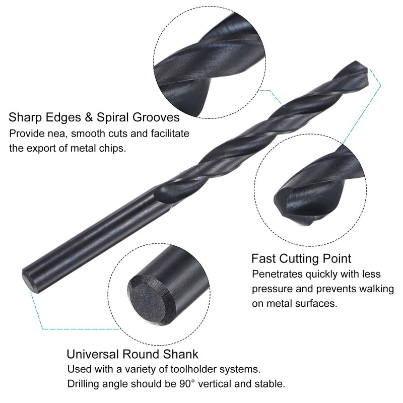 sourcing map Tap and Drill Bit Set, 1/8-27 NPT Thread
