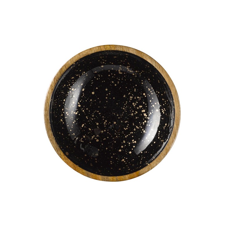 APS 1053 Mango Wood Bowl with Epoxy Resin Coating Inside,