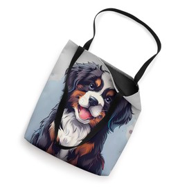 Berner Puppy Bernese Mountain Dog Cute Watercolor Pup Art Tote Bag