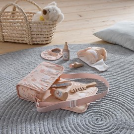 howa Doll Accessories 2960 Doll Changing Bag for Dolls Miniflowers Including 7 Pieces Accessories