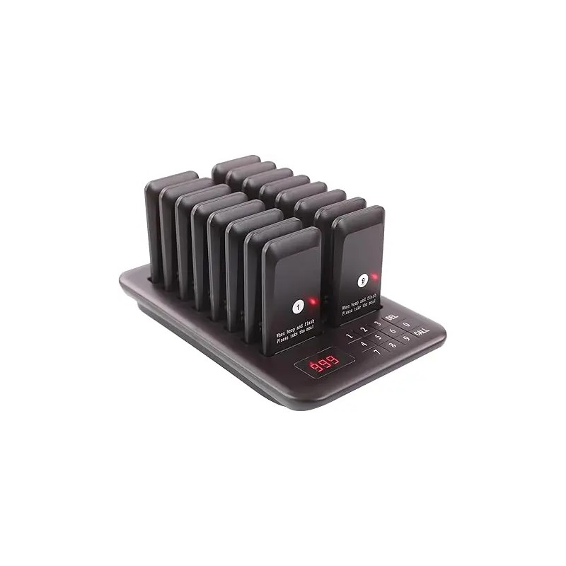 New Restaurant Pager System Pagers Black and White Wireless Calling