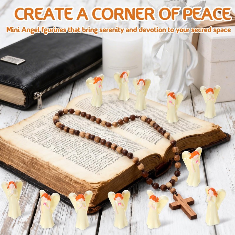 GGSTDDUP 30 Pcs Mini Guardian Angel Figurines Small Tiny Resin