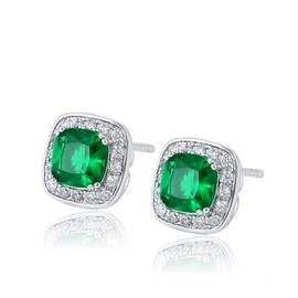 VONSSY Stud Earrings | Brilliant 5A Cubic Zirconia Earrings