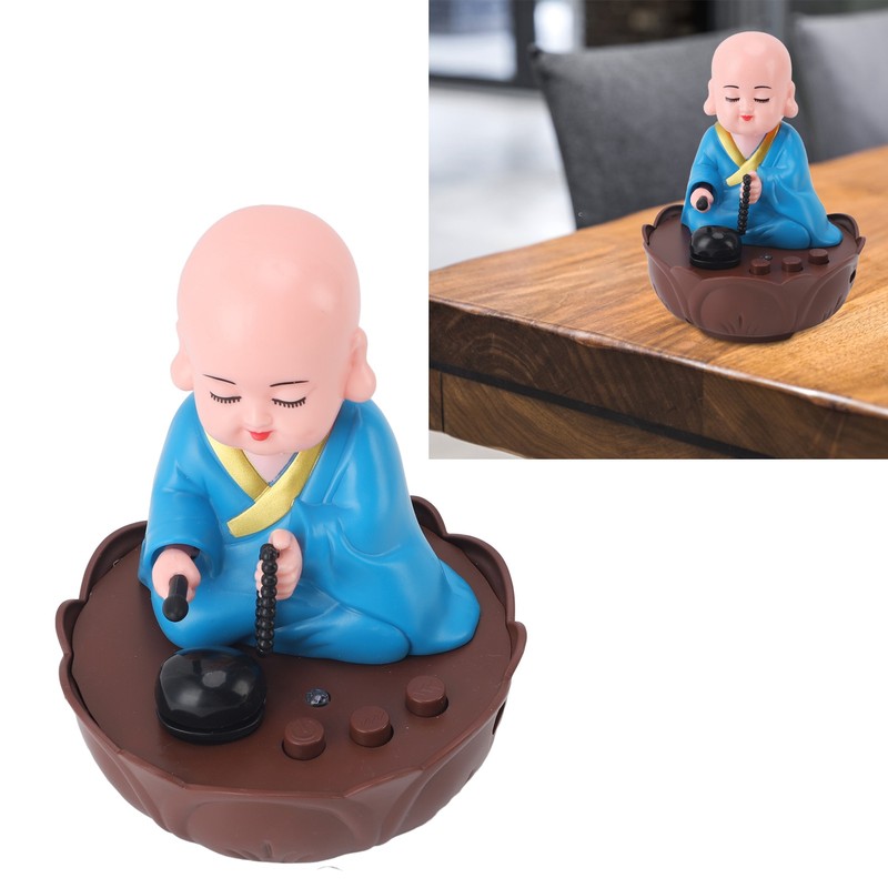 Musical Nodding Monk Figurine Decoration Moving Head Buddha Statue with