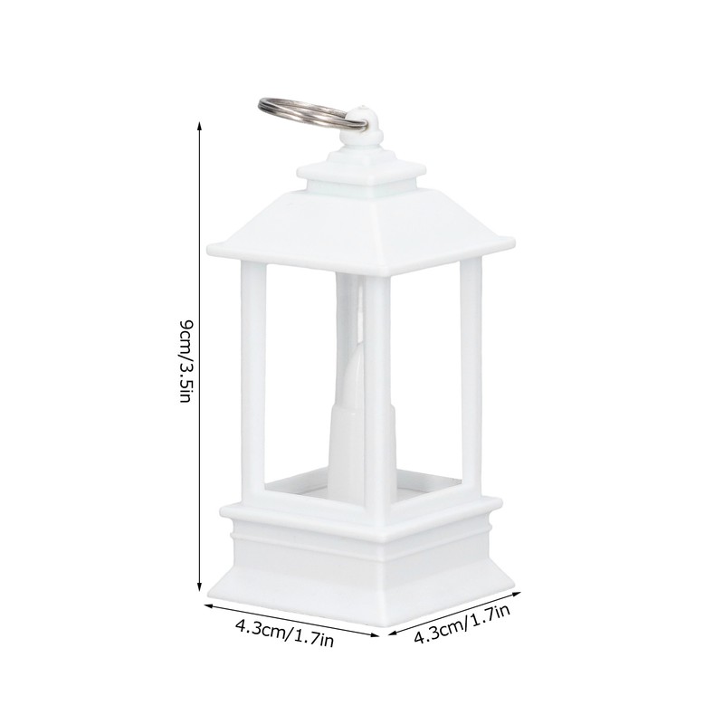 6PCS Ramadan Decorative Lights House Shape Plastic Wind Light Fireplace