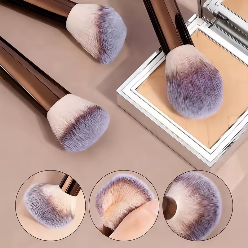13-Piece Makeup Brush Set for Everyday Cosmetic Application – Wool