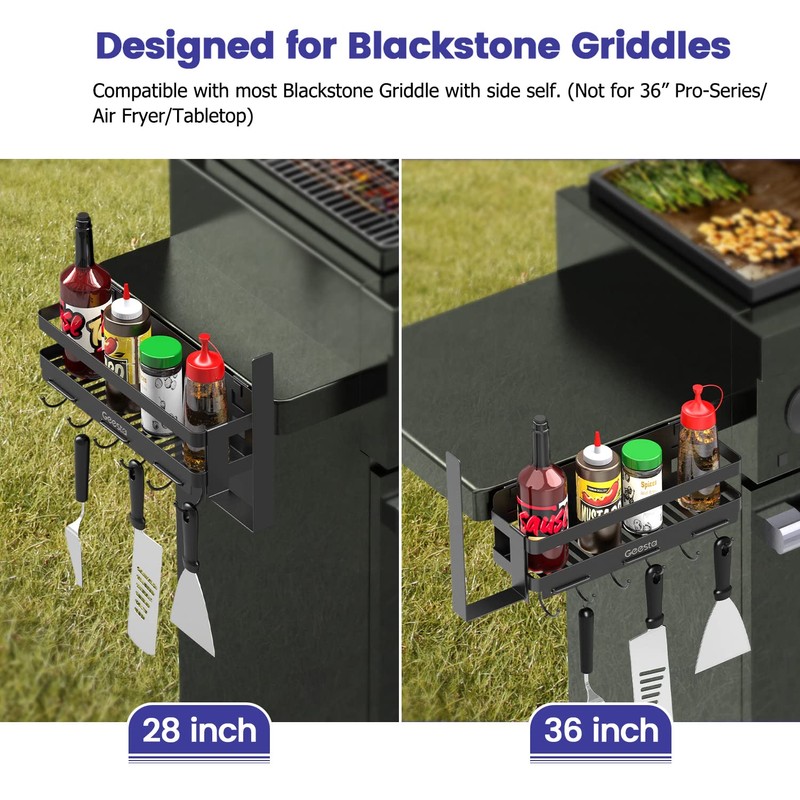Geesta Upgraded Griddle Caddy for 28"/36" Blackstone Griddles, BBQ Accessories