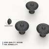 LONTAN Pack of 10 Furniture Knobs, Black Cabinet Knobs, Vintage