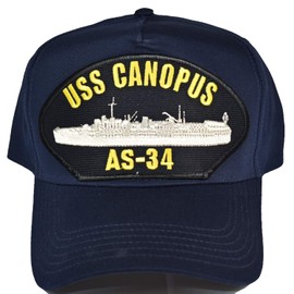 USS USS CANOPUS AS-34 Hat - NAVY BLUE - Veteran Owned Business