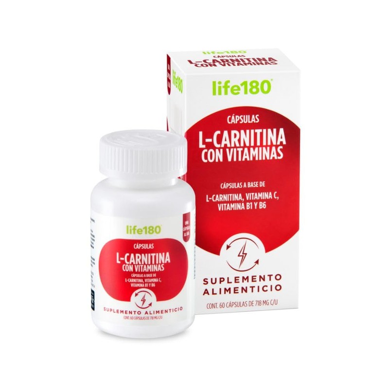 Life180 L-Carnitina Tartrato Con Vitamina B1 Y B6 de 60