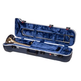 Crossrock ABS Hard-shell Case for Trombone with Single Shoulder Strap-Blue(CRA862TBBL)