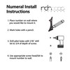 RCH Hardware 2277SC100 | Solid Brass 4" Tall House Number