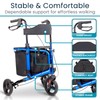 Vive 3 Wheel Walker with Seat - Tri Rollator Walker
