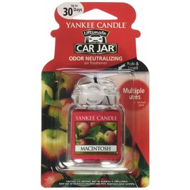 Yankee Candle Yankee Candle Car Air Fresheners, Hanging Car Jar® Ultimate Macintosh Scented, Neutralizes Odors Up To 30 Days
