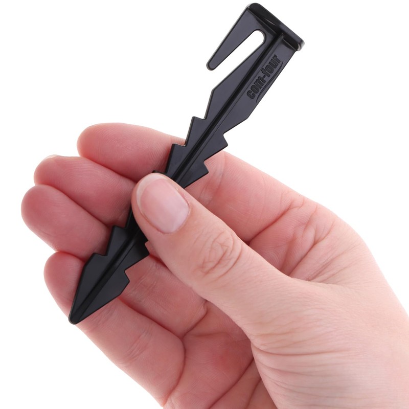 com-four® 200 x Ground Pegs for Fixing Robotic Lawnmower Cables,