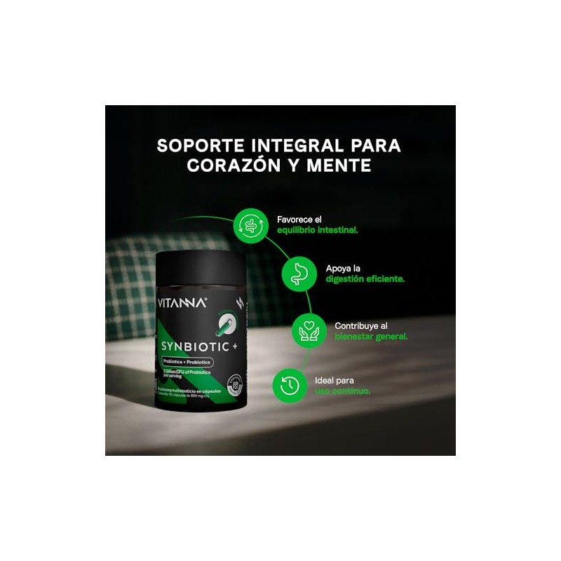 Synbiotic Plus Probióticos y Prebióticos Duocaps Liberación Programada 2 Billones