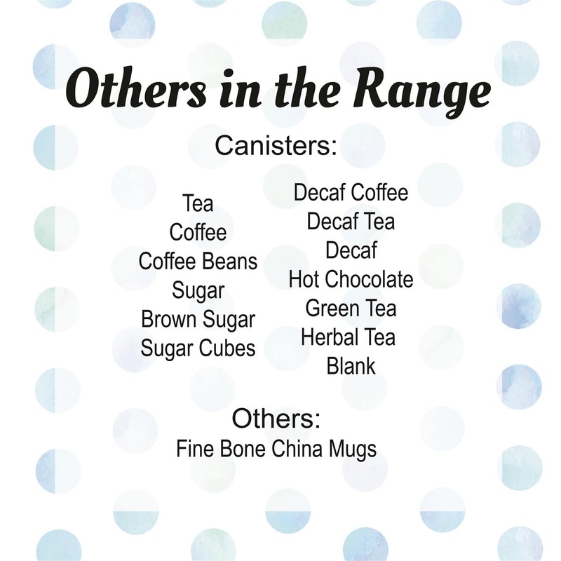 Purely Home Aqua Blue Polka Dots Decaf Tea Storage Canister